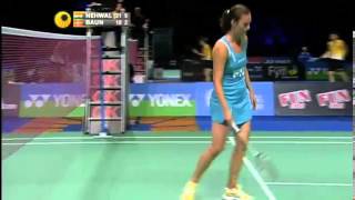 QF  WS  Saina Nehwal vs Tine Baun  2012 Yonex Denmark Open [upl. by Eedolem]