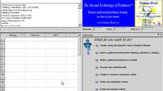 Starting And Overview of The Perfumers Workbook Main Screen [upl. by Addy]