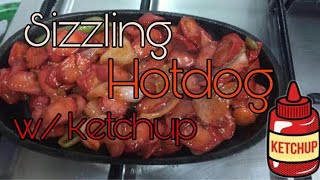 Sizzling hotdog with ketchup ll Pulutan ll Easy recipe [upl. by Sylirama]