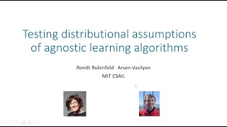 STOC 2023  Session 9C  Testing distributional assumptions of learning algorithms [upl. by Ydnem690]