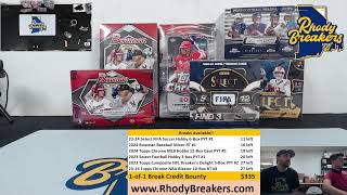 Wednesday night breaks with Rhody Composite NFL Topps Chrome MLB FIFA Select UEFA and more [upl. by Shani]