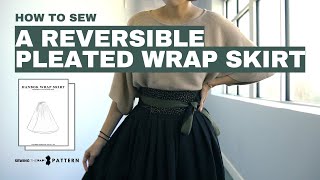 Hanbok Wrap Skirt  Reversible Pleated Skirt  Sewing Therapy PDF Pattern [upl. by Rihsab]