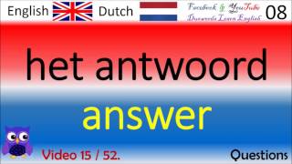 15 Questions  Nederlands  Engels Woorden  Dutch  English Words Engels voor beginners [upl. by Edyth]