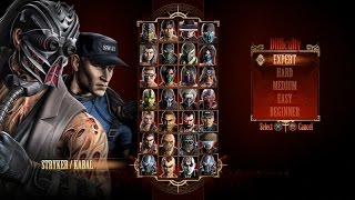 Mortal Kombat 9  Expert Tag Ladder Stryker amp Kabal3 RoundsNo Losses [upl. by Atinrahs457]