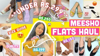 Meesho Footwear Haul  Flats Under Rs299 👠 Starting From Rs125 only  Cheapest Meesho Haul 👡 [upl. by Aramad476]