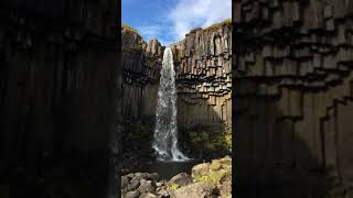 Svartifoss Iceland In Skaftafell in Vatnajokull National Park [upl. by Nalloh]