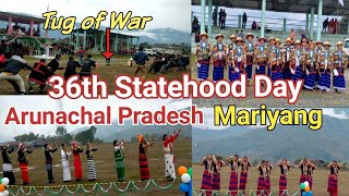 36th Statehood Day Arunachal Pradesh  Mariyang  Adi Group Dance  Tug of War [upl. by Tades]