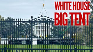 Big something going up on the South Lawn of the White House [upl. by Podvin]