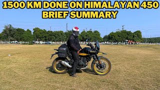 FIRST 1500 KMS DONE ON HIMALAYAN 450  WAS IT A GOOD DECISION GETTING THE FIRST BATCH BIKE [upl. by Cagle]