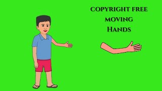 Hands green screen  cartoon character moving hands while talking animation [upl. by Etnoj9]