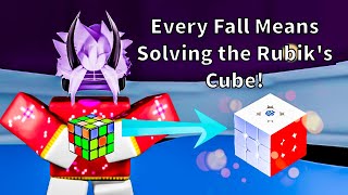 Climbing Tower of Hell… But Every Fall Means Solving a Rubiks Cube1k Subscribers Special [upl. by Otnas]