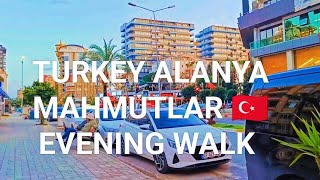 Turkey Alanya Mahmutlar Evening walk [upl. by Elleivap]