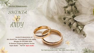 05 LIVE TOPIX STUDIO WEDDING SHINTA amp ANDY  ZHEADK MUA [upl. by Karisa]