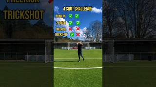 4 shot challenge ⚽️🔥 How many you scoringi Football footballskills [upl. by Ynafetse]