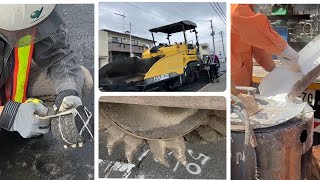 切削～コア抜きまで★アスファルトフィニッシャー舗装工事一連 住友【HA60W】Asphalt finisher [upl. by Nagle610]