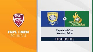 FQPL 1 Men R4  Capalaba FC vs Western Pride Highlights [upl. by Inwat89]