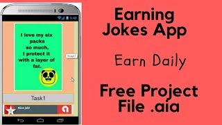 Jokes Earning App  Aia File Free DownloadAppybuilder [upl. by Meehsar488]