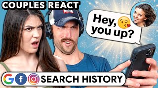 Couples React To Each Other’s Search History Google Facebook Instagram [upl. by Zinnes34]