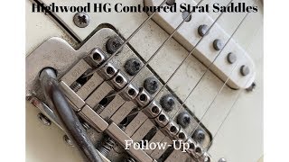 Highwood Contoured Vintage Guitar Saddles FollowUp [upl. by Hazmah]