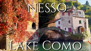 Discover Nesso Lake Como’s Most Beautiful Autumn Escape 🍂🍁🐦‍🔥 [upl. by Neffets]