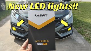 Lasfit switchback fog lights install on my 10th gen civic sport hatchback FK7 [upl. by Jarred]