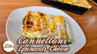 Cannelloni Epinards Chèvre  Recette de Pâtes Farcis à la Béchamel [upl. by Somisareg]