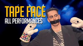 Tape Face All Performances On Americas Got Talent and Champions [upl. by Elliven]