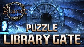 Elder Scrolls Online  How to Open Library Gate Puzzle Cross The Dark Chamber [upl. by Eniksre]