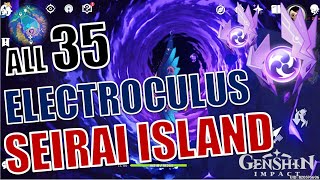 Easy Guide Seirai Island ALL 35 Electroculus Locations with Timestamps  Genshin Impact [upl. by Kuhlman]