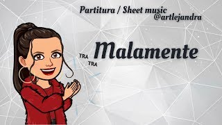 ROSALÍA  MALAMENTE partiturasheet music [upl. by Cadel367]