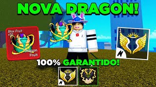 PEGUE 100 A NOVA DRAGON E NOVO DIVINE ART NA UPDATE DO BLOX FRUITS [upl. by Antonia]