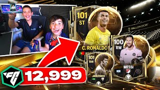 MIS HERMANOS SE PASAN EL FC MOBILE  MESSI Y CRISTIANO EN SOBRES [upl. by Neom]