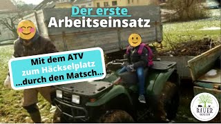 Mit dem ATV zum Häckselplatz VLOG [upl. by Lierbag597]