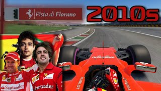 FERRARI F1 ONBOARD a FIORANO dal 1950 al 2024  PARTE 7 anni 2010 [upl. by Htiel]