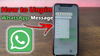 How to Unpin a Message on WhatsApp Chat  Full Guide [upl. by Oirazan934]