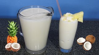 PIÑA COLADA SIN ALCOHOL FACIL DE PREPARAR [upl. by Helse]