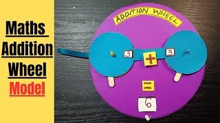 Maths Addition Wheel Working Model  Maths Addition machine Model  Maths TLM  Maths working model [upl. by Naujit]