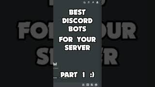 Best Discord Bots for Your Server Part 1 [upl. by Doria]