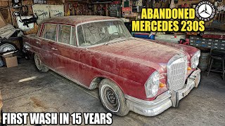 First Wash in 15 Years ABANDONED in Garage Mercedes 230S  Car Detailing Restoration [upl. by Soalokcin477]