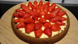 Tarte sablé Breton aux fraises 🍓 [upl. by Ecitnerp]