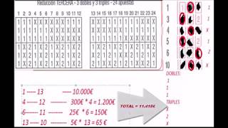 Mi Quiniela Reducida  3 triples y 3 dobles por 18€  Explicación Quiniela Reducida [upl. by Hammel]