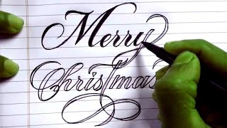 How to write Merry Christmas in style  Christmas stylish writing Christmas grettings Calligraphy [upl. by Eerdua]