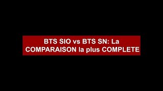 BTS SIO vs BTS SN la comparaison la plus complète [upl. by Caria607]