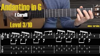 Andantino in G  Carulli Guitar Lesson  TAB [upl. by Annim]