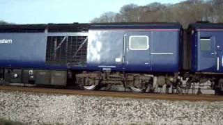 FGW HST 125 Powers past Red Rock Cafe Dawlish Warren 240309 [upl. by Ilona]