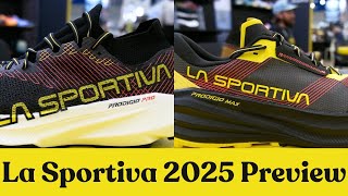 La Sportiva 2025 Trail Preview From The Running Event Prodigio Pro And Prodigio Max [upl. by Ocirederf]