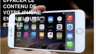 Tuto Comment Effacer Contenu De Son Iphone Ipad iPod Touch Réglage Usine Reset Complet [upl. by Canale361]