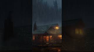 Silent Night Cozy Rain 🌧️ Cabin Serenity rain relaxing asmr cosycabin rainsounds [upl. by Zia]