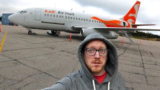 Flying a BOEING 737200 COMBI to a remote Inuit village [upl. by Etnovaj508]