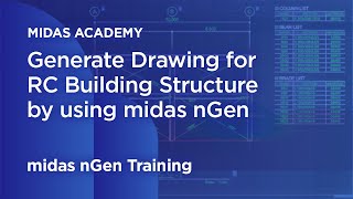 Generate Drawing for RC Building Structure by using midas nGen [upl. by Mode]